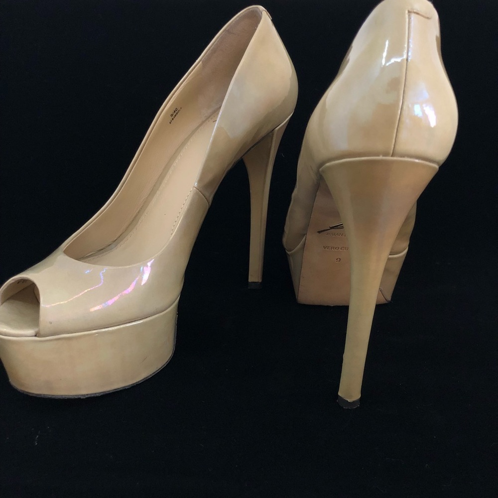 Brian Atwood open toe pumps